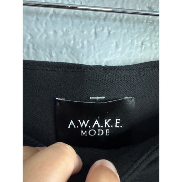 Women's A.W.A.K.E. MODE Skirted Ponte Overlay Flare Pants size 42 in Black Glam - Picture 4 of 8